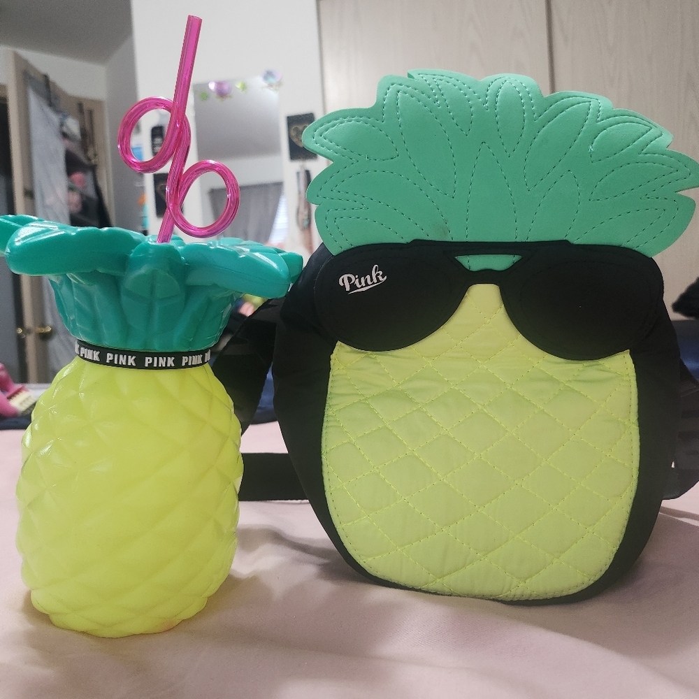 🍍 VS PINK pineapple lunchbag & bottle bundle
